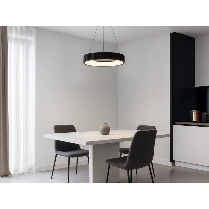 Dimmbare LED-Pendelleuchte mit Seilabhängung LED/75 W/230 V 3000–6500 K Ø 49 cm, inkl. Fernbedienung