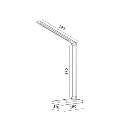 Dimmbare LED-Tischlampe mit kabelloser QI-Ladefunktion NOBLITE Q LED/7W/230V 3000/4000/6500K weiß