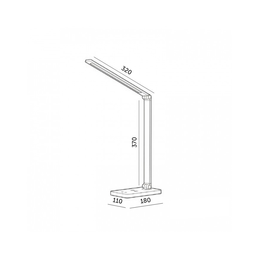 Dimmbare LED-Tischlampe mit kabelloser QI-Ladefunktion NOBLITE Q LED/7W/230V 3000/4000/6500K weiß