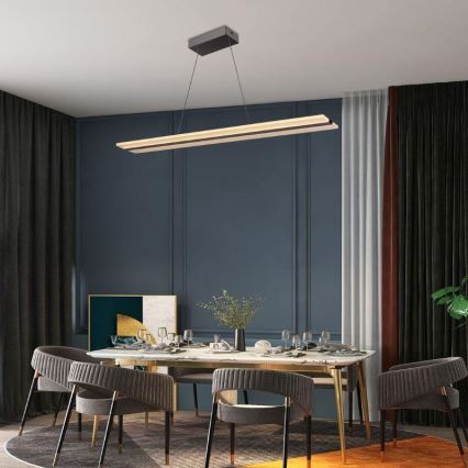 LED dimmbare Hängeleuchte an Kabel LED/40W/230V 3000-6500K Chrom + Fernbedienung