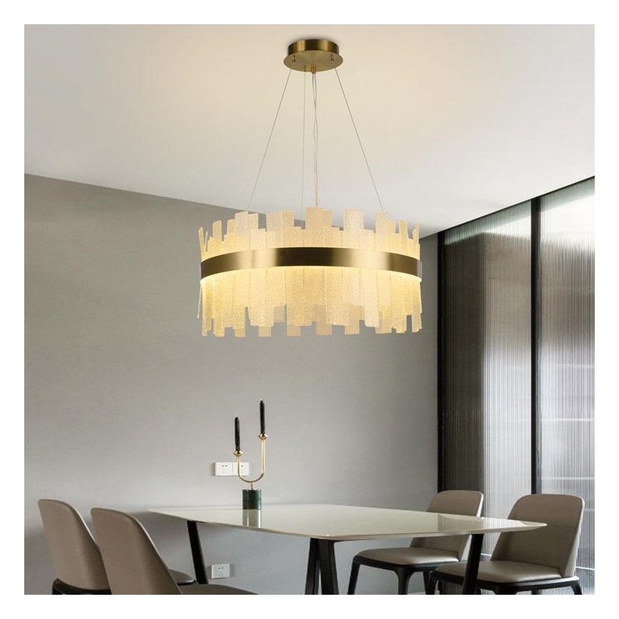 LED dimmbarer Kristall-Kronleuchter an Kabel LED/40W/230V 3000-6500K + Fernbedienung