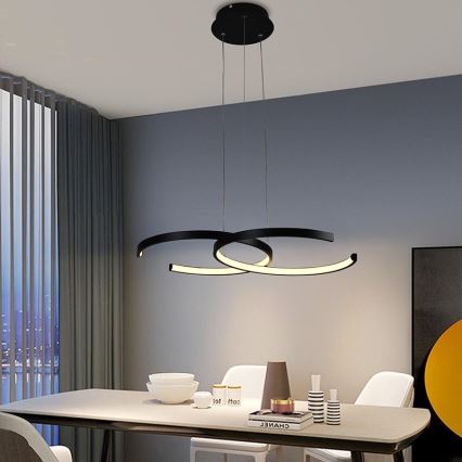 LED dimmbare Hängeleuchte an Kabel LED/50W/230V 3000-6500K + Fernbedienung