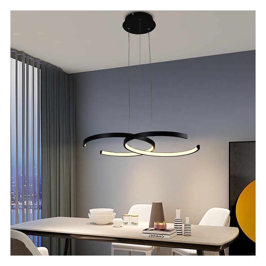 LED dimmbare Hängeleuchte an Kabel LED/50W/230V 3000-6500K + Fernbedienung