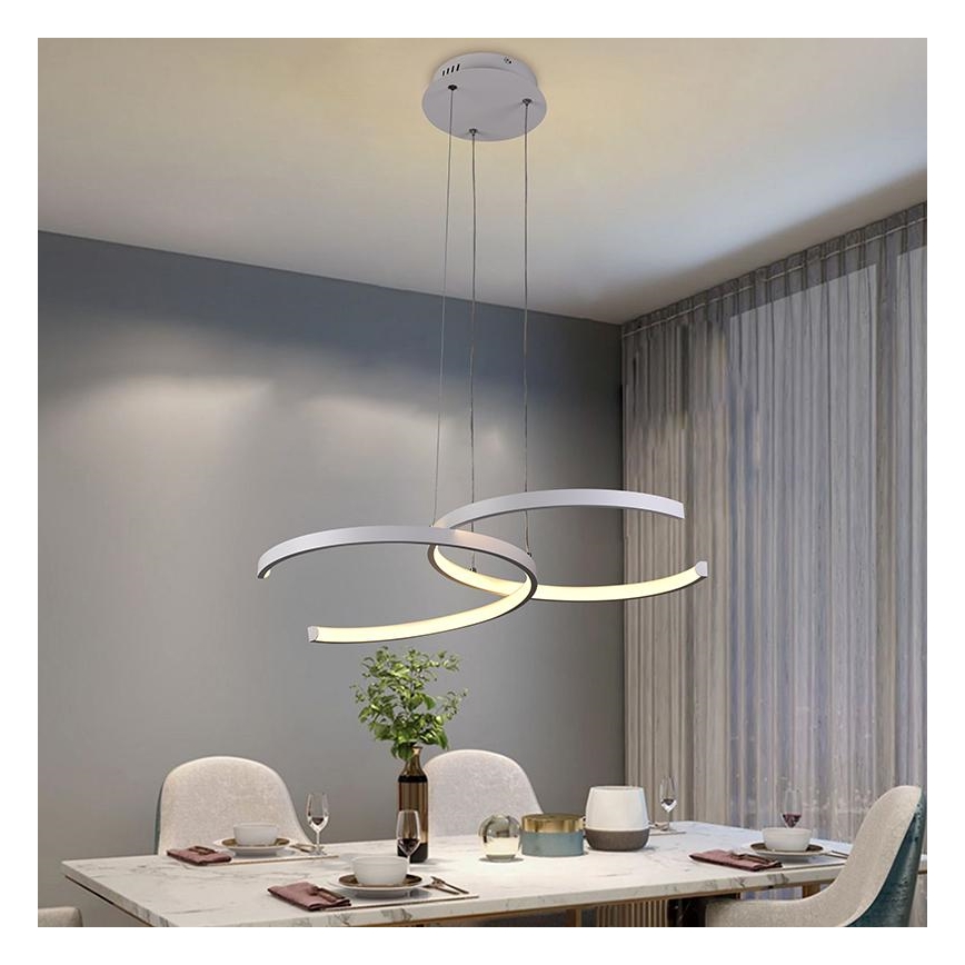 LED dimmbare Hängeleuchte an Kabel LED/50W/230V 3000-6500K + Fernbedienung