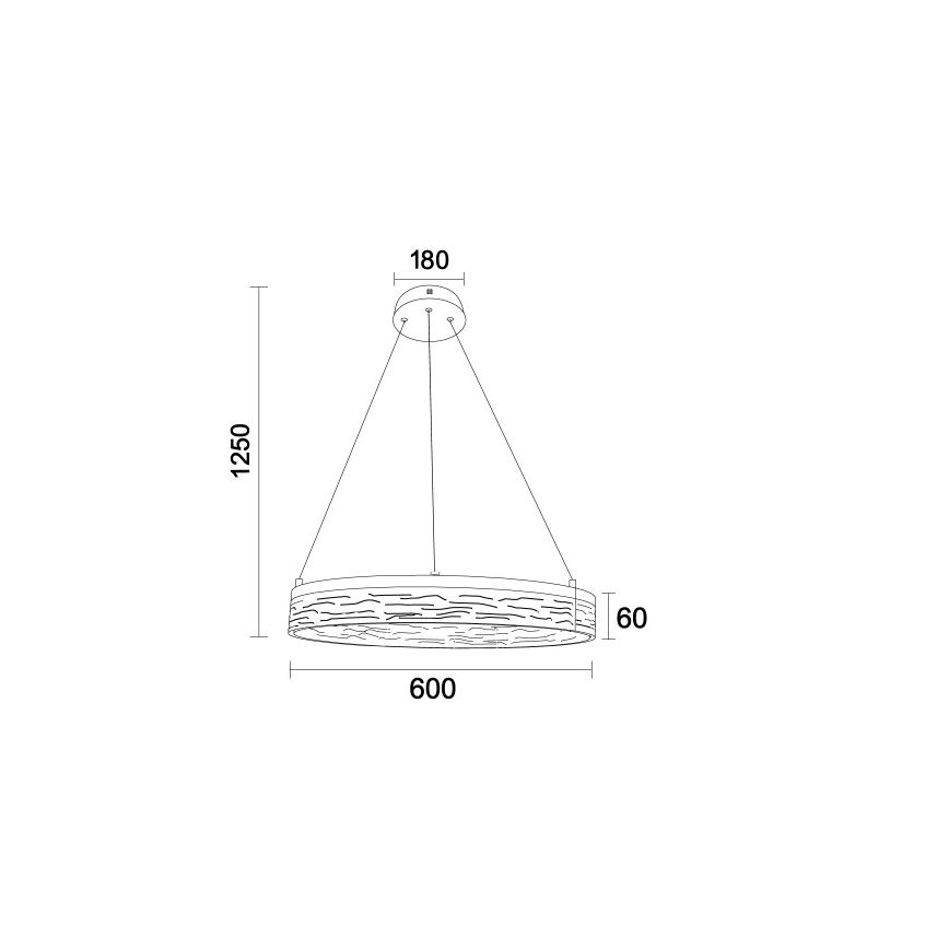 LED-dimmbare Pendelleuchte ALIANZ mit Kabelaufhängung LED/45W/230V 3000-6000K Ø 60 cm + Fernbedienung