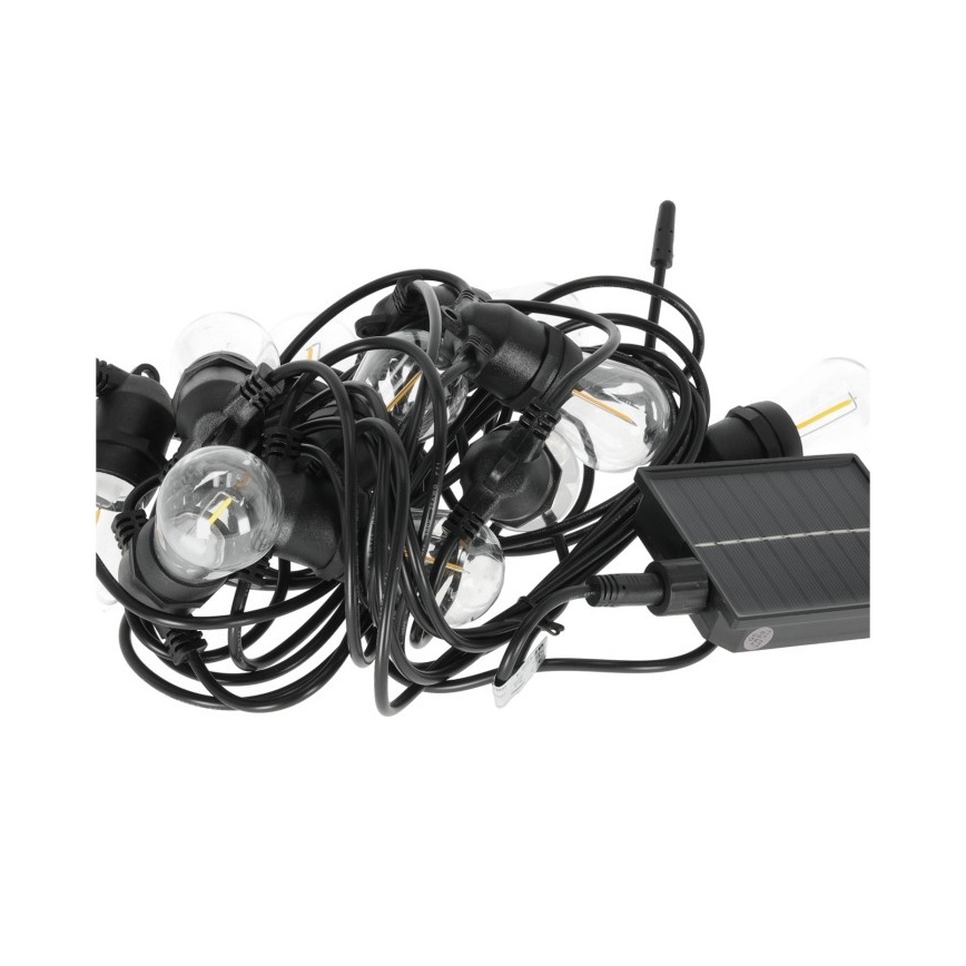 LED-dimmbare Solar-Lichterkette STARLIGHT NEO 10xE27/3,7V 2700K IP54 1200 mAh 11,5m + Fernbedienung