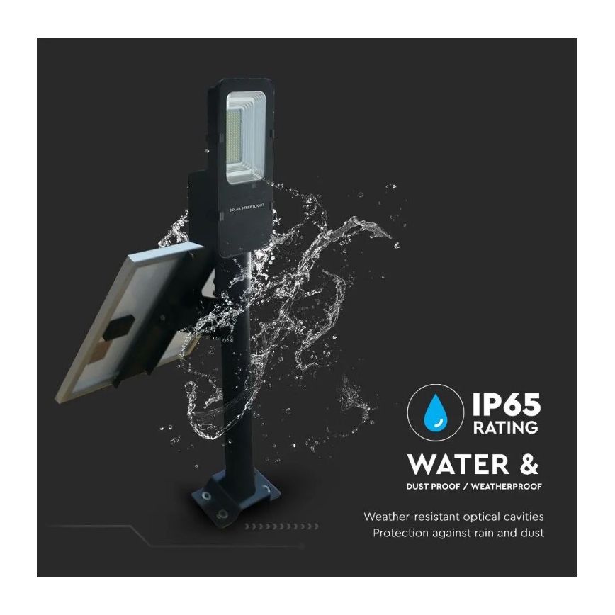 LED dimmbare Solar-Straßenleuchte LED/50W/6,4V 6000K IP65 50000 mAh + Fernbedienung
