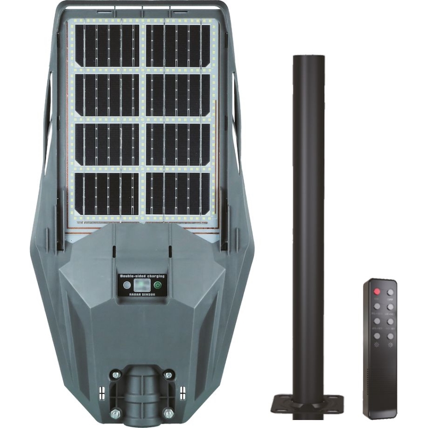 LED Dimmbare Solar-Straßenlaterne mit Sensor KERS LED/300W/3,2V 6500K 8000 mAh IP65 grau + Fernbedienung