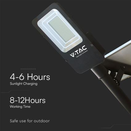 LED dimmbare hybride Solar-Straßenleuchte LED/50W/230V 6500K IP65 50000 mAh + Fernbedienung