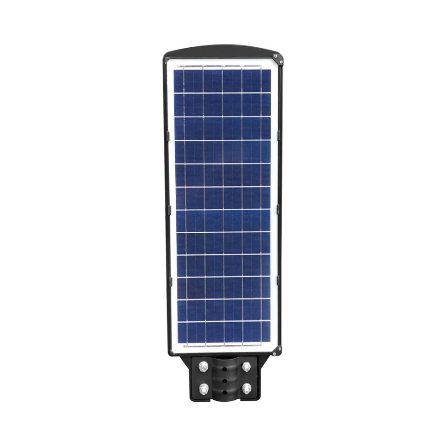 LED dimmbare Solar-Straßenleuchte mit Bewegungs- und Dämmerungssensor LED/12W/3,2V 6000K IP65 10000 mAh schwarz + Fernbedienung