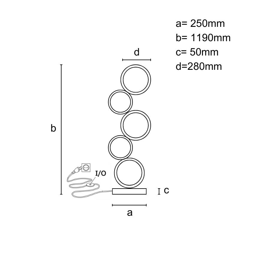 LED-dimmbare Stehleuchte LED/85W/230V 3000-6500K + Fernbedienung