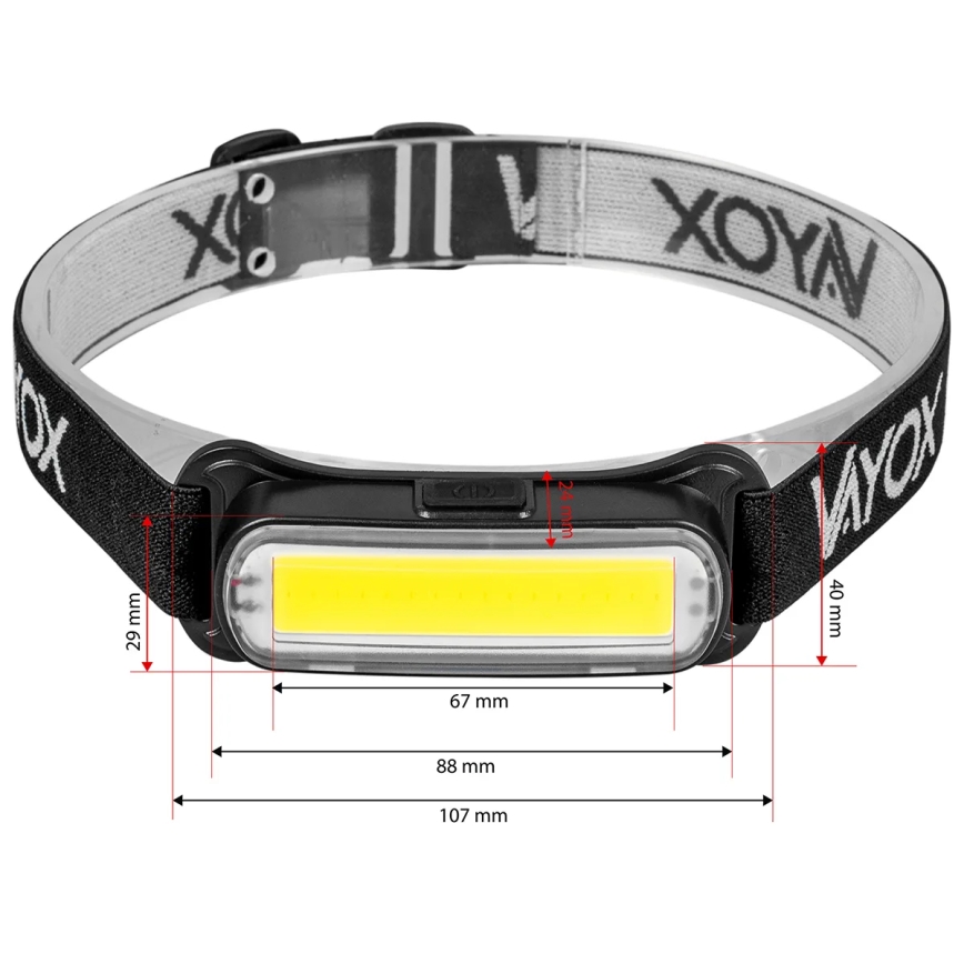LED Wiederaufladbare Stirnlampe dimmbar LED/5V IPX4 300 lm 1200 mAh