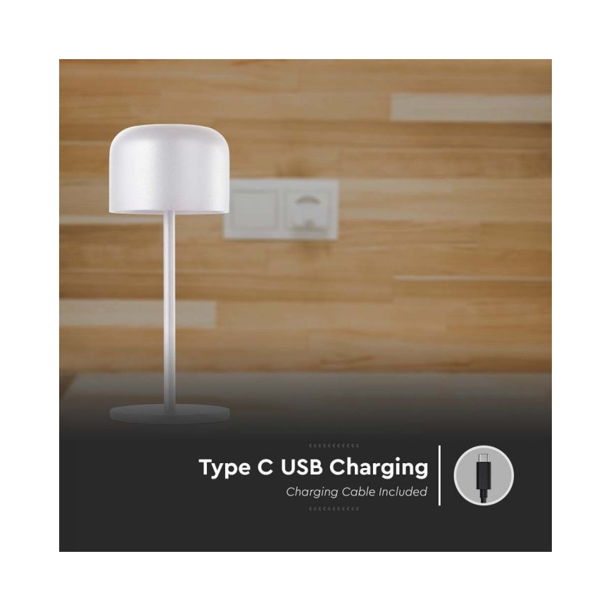 LED dimmbare, wiederaufladbare Touch-Tischlampe LED/1,5W/5V 2700-5700K IP54 2200 mAh weiß