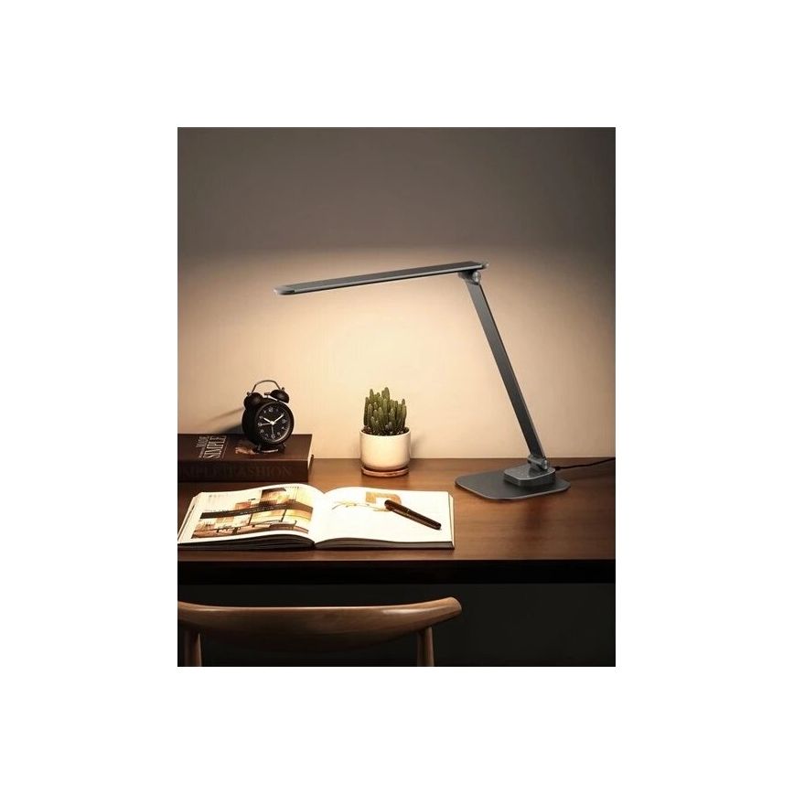 LED dimmbare Tischlampe mit USB LED/7,5W/230V 3000K/4000K/5500K Anthrazit