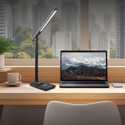 LED dimmbare Tischlampe mit USB LED/9W/230V 3000K/4000K/5500K schwarz