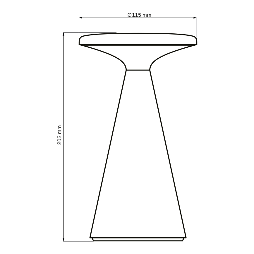 LED dimmbare Touch-Außen-Tischlampe PAROS LED/1,8W/5V USB 1800 mAh IP44 weiß