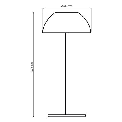 LED dimmbare Touch-Außen-Tischlampe TANZANIA LED/1,8W/5V USB 1800 mAh IP44 rosa