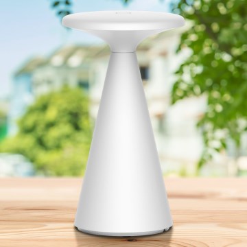 LED dimmbare Touch-Außen-Tischlampe PAROS LED/1,8W/5V USB 1800 mAh IP44 weiß