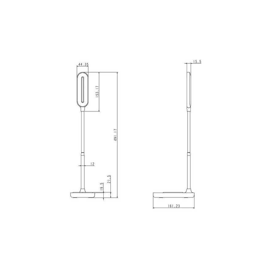 LED dimmbare Touch-Tischleuchte mit kabelloser Aufladung OCTAVIA LED/7W/230V schwarz