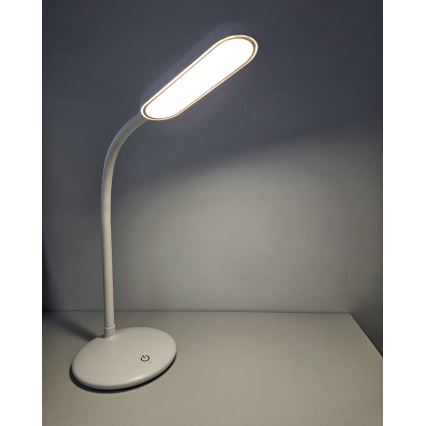 LED dimmbare, berührungsaktivierte flexible Tischlampe LED/6W/5V USB 1200 mAh weiß