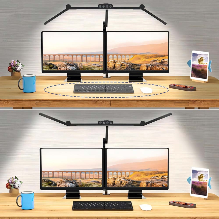 LED dimmbare, berührungsaktivierte flexible Tischlampe LED/24W/230V 3000-6500K CRI 92 Schwarz