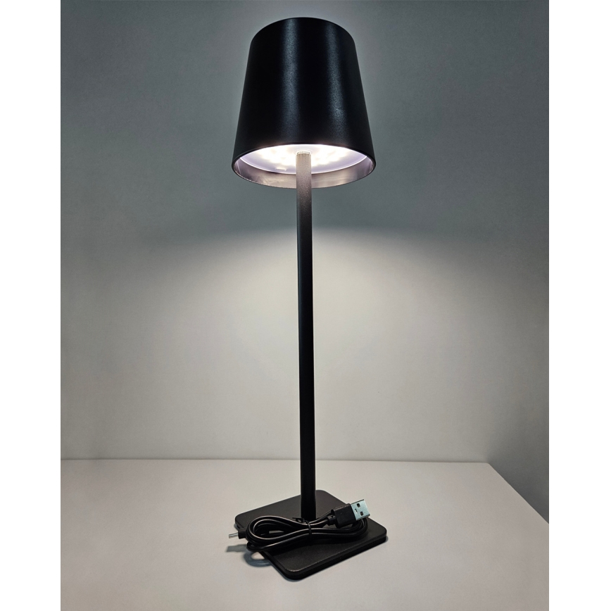 LED dimmbare Touch-Tischlampe LED/5W/5V USB 1200 mAh schwarz