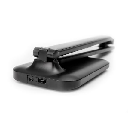 LED-dimmbare Touch-Tischlampe mit USB-Anschluss REMUS LED/5W/230V schwarz