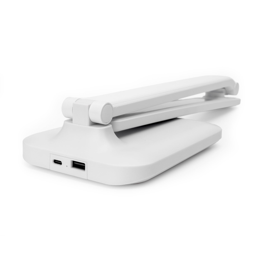 LED-dimmbare Touch-Tischlampe mit USB-Anschluss REMUS LED/5W/230V weiß