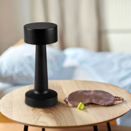 Dimmbare LED-Tischlampe mit Touch-Bedienung SIMPLY LED/5V 2700/4000/6500K 800 mAh schwarz