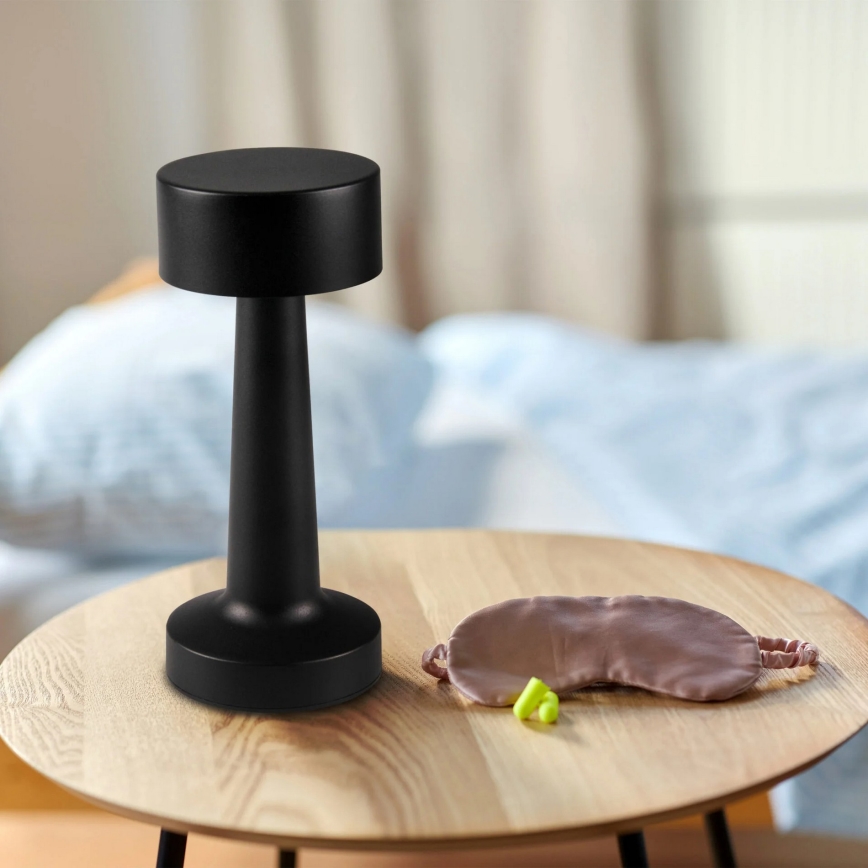 Dimmbare LED-Tischlampe mit Touch-Bedienung SIMPLY LED/5V 2700/4000/6500K 800 mAh schwarz