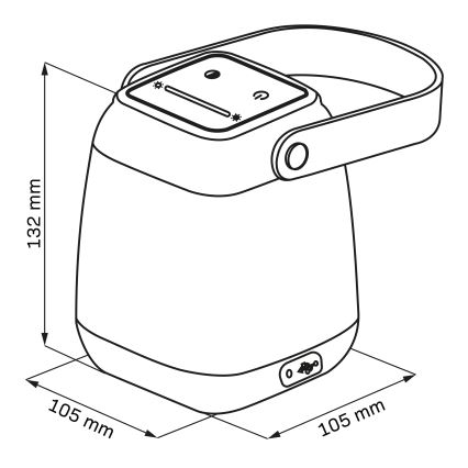 LED-dimmbare Touch-Tischleuchte IBIZA LED/1,8W/5V 4000 mAh IP44 weiß