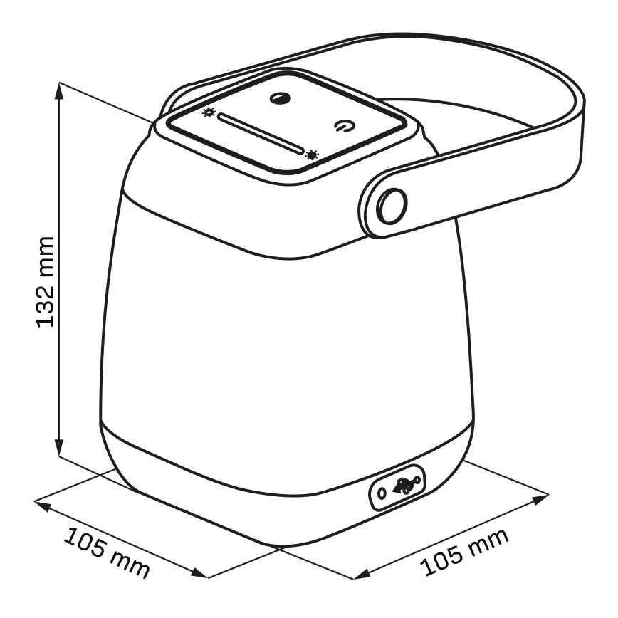 LED-dimmbare Touch-Tischleuchte IBIZA LED/1,8W/5V 4000 mAh IP44 weiß