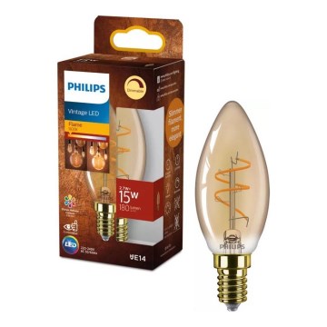 LED-dimmbare Vintage-Glühbirne Philips B35 E14/2,7W/230V 1800K CRI 90