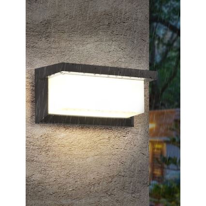 LED-dimmbare Außen-Wandleuchte NEELY 1xE27/6W/230V 2700–6500K IP54 Anthrazit