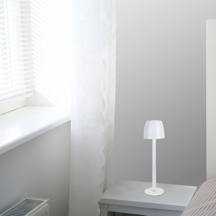 LED Dimmbarer wiederaufladbarer Touch-Tischleuchte LED/3W/5V 3000K 1800 mAh Weiß