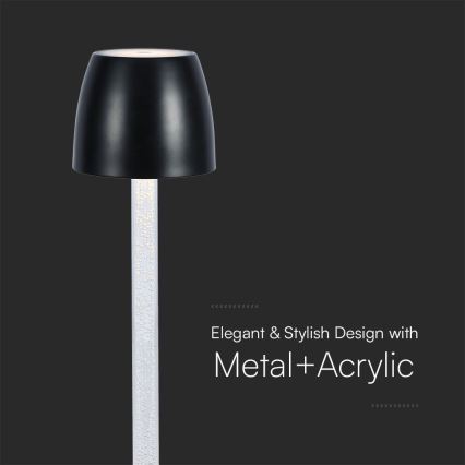 LED Dimmbarer wiederaufladbarer Touch-Tischleuchte LED/3W/5V 3000K 1800 mAh Weiß