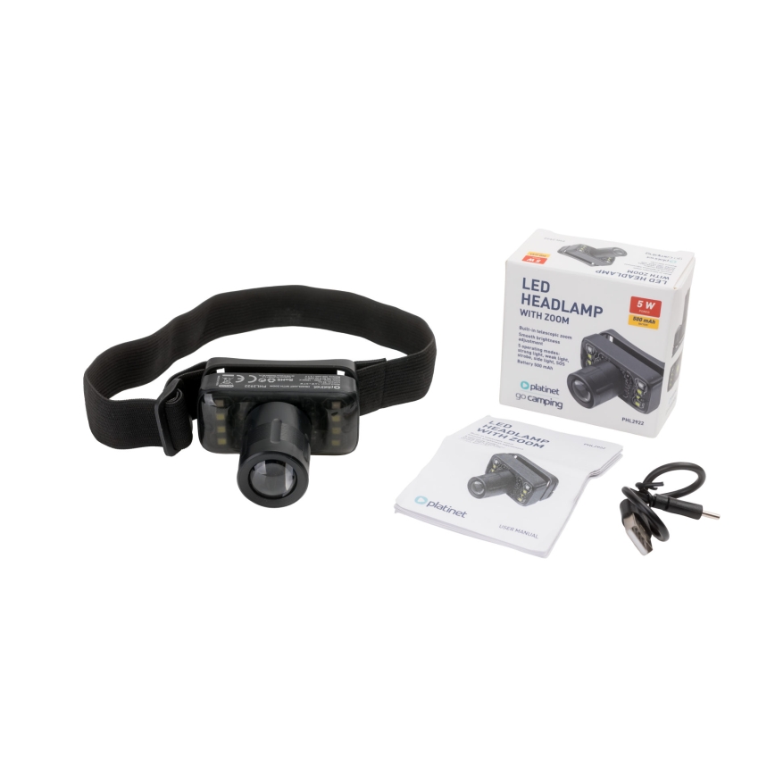 LED-dimmbare, wiederaufladbare Stirnlampe LED/2,1W/5V 500 mAh