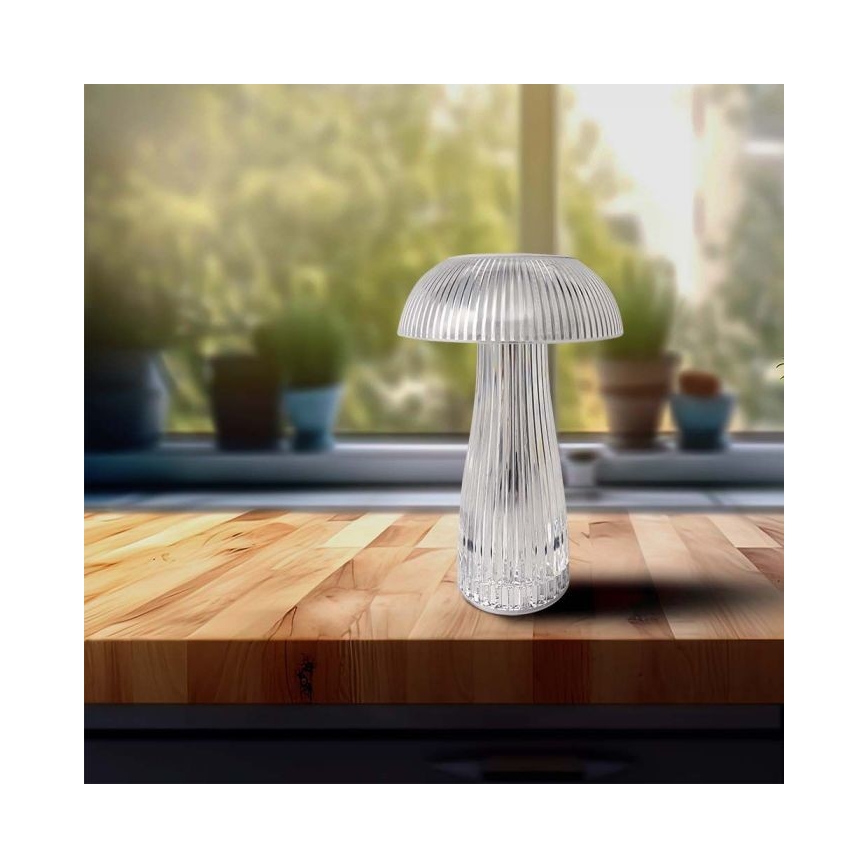 LED dimmbare, wiederaufladbare Touch-Tischlampe LED/1W/5V 3000-6000K 1800 mAh klar