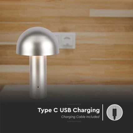 LED dimmbare wiederaufladbare Touch-Tischlampe LED/1W/5V 3000-6000K 1800 mAh gold