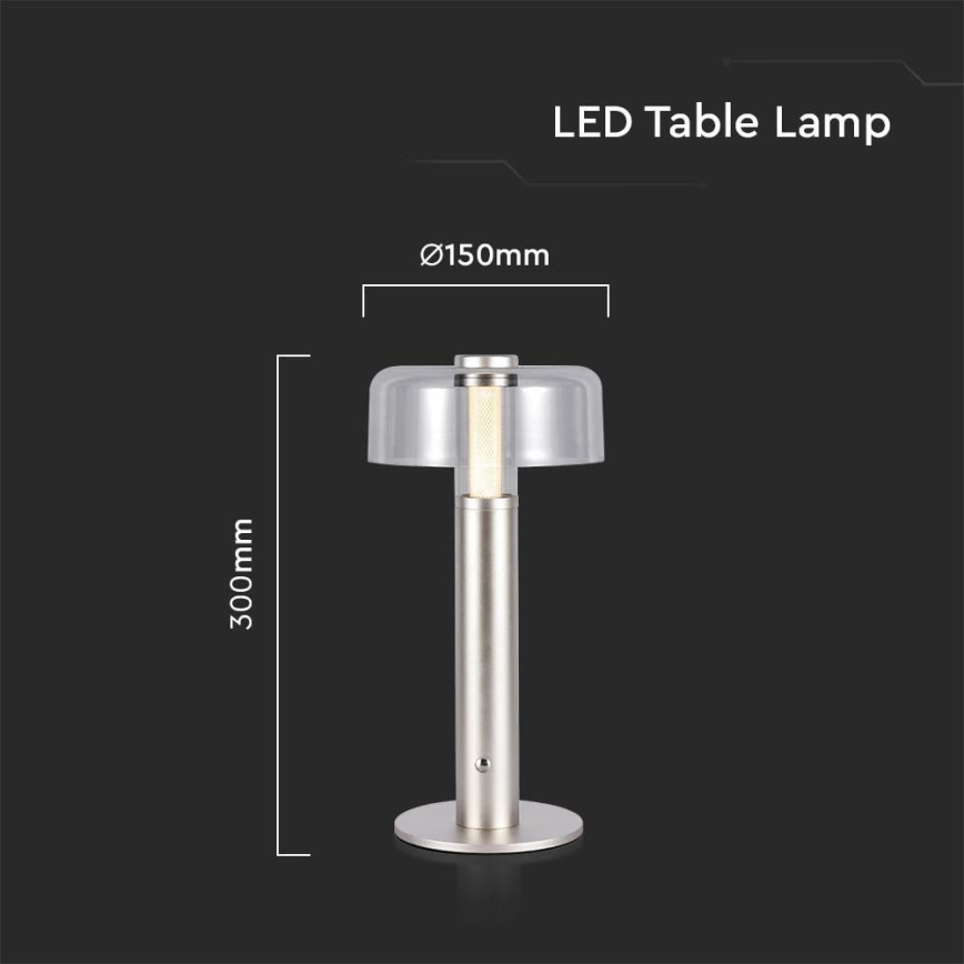 LED dimmbare wiederaufladbare Touch-Tischlampe LED/1W/5V 3000K 1800 mAh gold