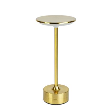 LED-dimmbare, wiederaufladbare Tischlampe NEW YORK LED/1,8 W/5 V 2700 K/4000 K/6500 K 1200 mAh gold