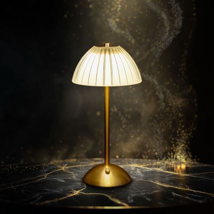 Dimmbare, wiederaufladbare LED-Tischlampe PARIS LED/2W/5V 2700K/4000K/6500K 800 mAh goldfarben