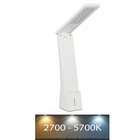 LED Dimmbare Wiederaufladbare Tischlampe USB LED/4W/5V 1200 mAh 2700K-5700K weiß/gold