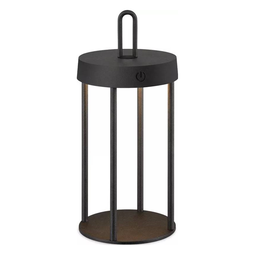 Dimmbare, wiederaufladbare Touch-Außen-Tischlampe GENTLE LED/1,5W/3,7V 3000 mAh IP44 schwarz