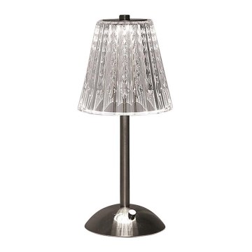 LED dimmbare, wiederaufladbare Touch-Tischlampe LED/2,4W/5V 3000-6000K 1800 mAh glänzender Chrom