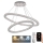 LED dimmbarer Kristall-Kronleuchter an Kabel LED/160W/230V 3000-6500K Silber + Fernbedienung