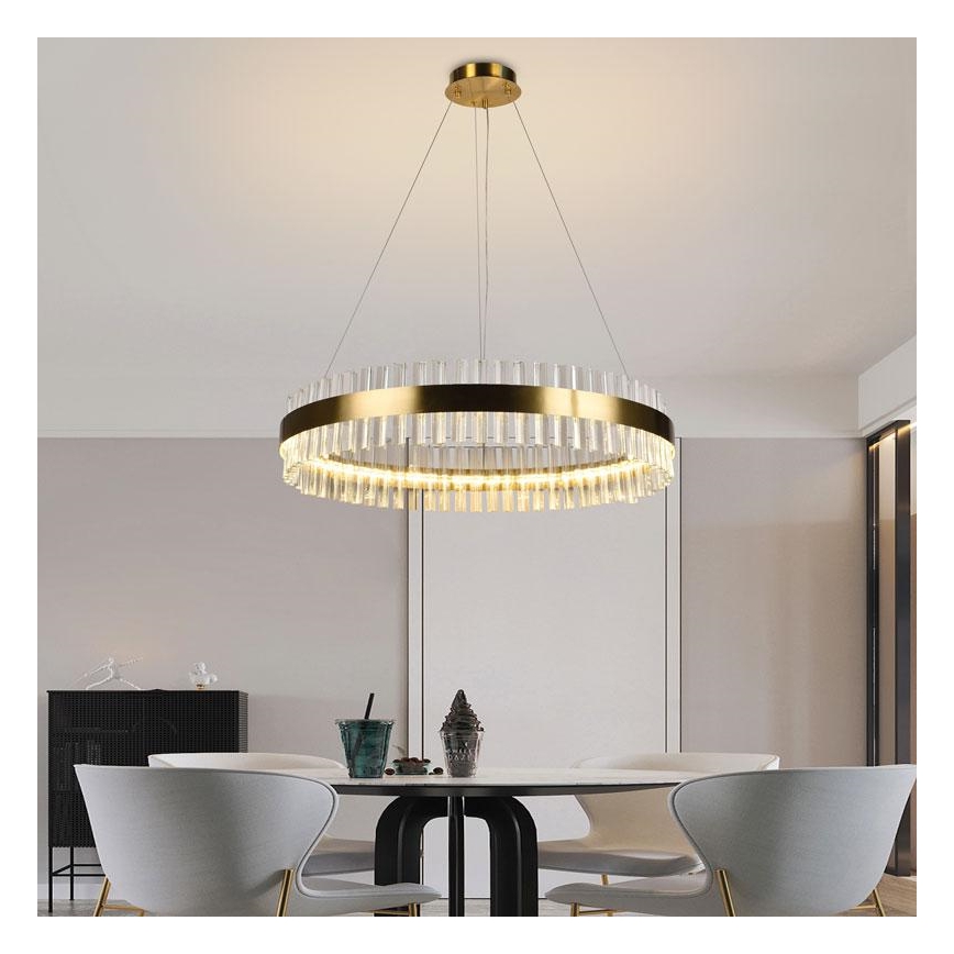 LED dimmbarer Kristall-Kronleuchter an Kabel LED/55W/230V 3000-6500K + Fernbedienung