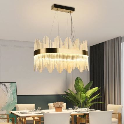 LED dimmbarer Kristall-Kronleuchter an Kabel LED/70W/230V 3000-6500K + Fernbedienung