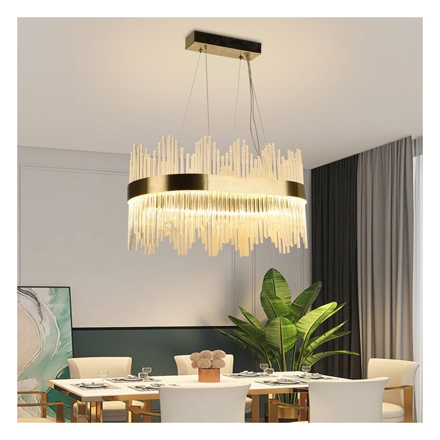 LED dimmbarer Kristall-Kronleuchter an Kabel LED/70W/230V 3000-6500K + Fernbedienung