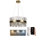LED dimmbarer Kristall-Pendelleuchter an Kabel LED/80W/230V 3000-6500K gold + Fernbedienung